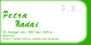 petra madai business card